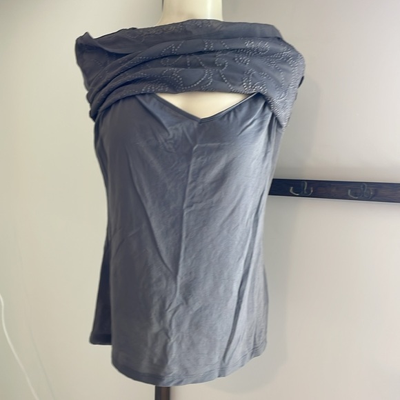 Pretty Grey mesh with built in Cami and embroidered top - Picture 5 of 8